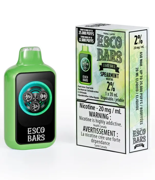 Esco Bars Spearmint Esco Bars 25k Rechargeable Disposable