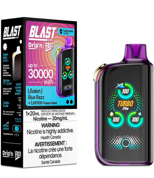 Blue Razz + Lemon Drip’N Fasta Blast By Envi 30k Rechargeable Disposable