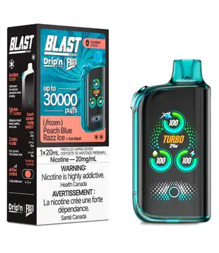 Blue Razz + Peach Drip’N Fast Blast By Envi 30k Rechargeable Disposable