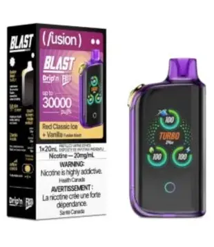 Red Classic Ice + Vanilla Drip’N Blast Fasta By Envi 30k Rechargeable Disposable