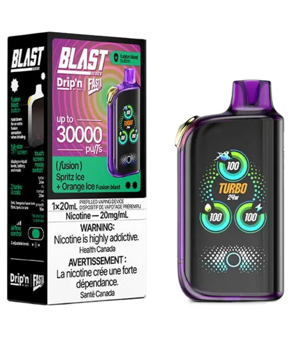 Envi Drip'n Spritz Ice + Orange Drip’N Fasta Blast By Envi 30k Rechargeable Disposable