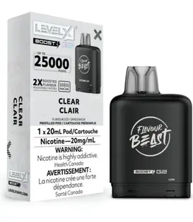 Clear Flavour Beast Level X Boost G2 25000 Disposable Vape Pod