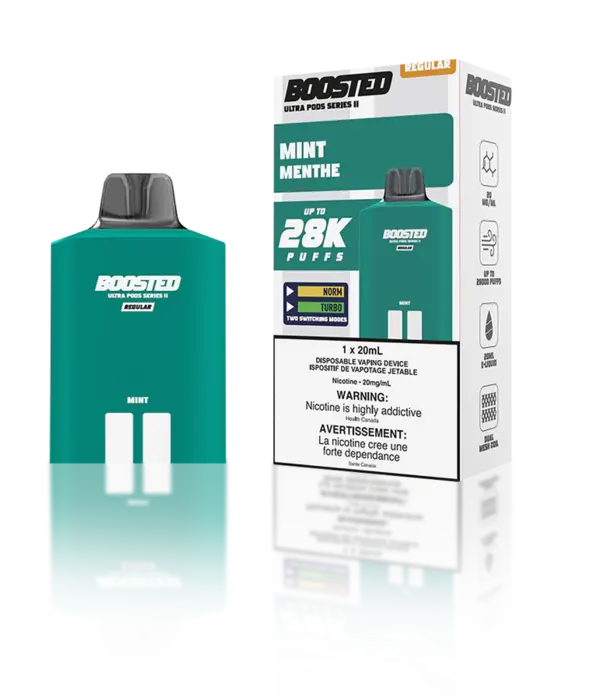 Boosted Mint Boosted Ultra Pod Series II 28k Regular Disposable Vape Pod