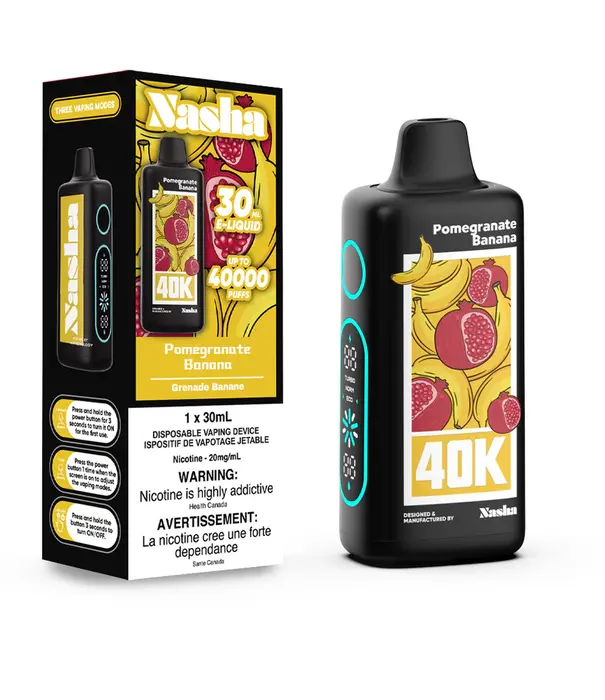 Boosted Pomegranate Banana Nasha 40k Recharegable Disposable