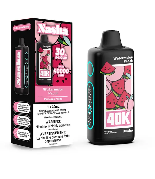 Boosted Watermelon Peach Nasha 40k Recharegable Disposable
