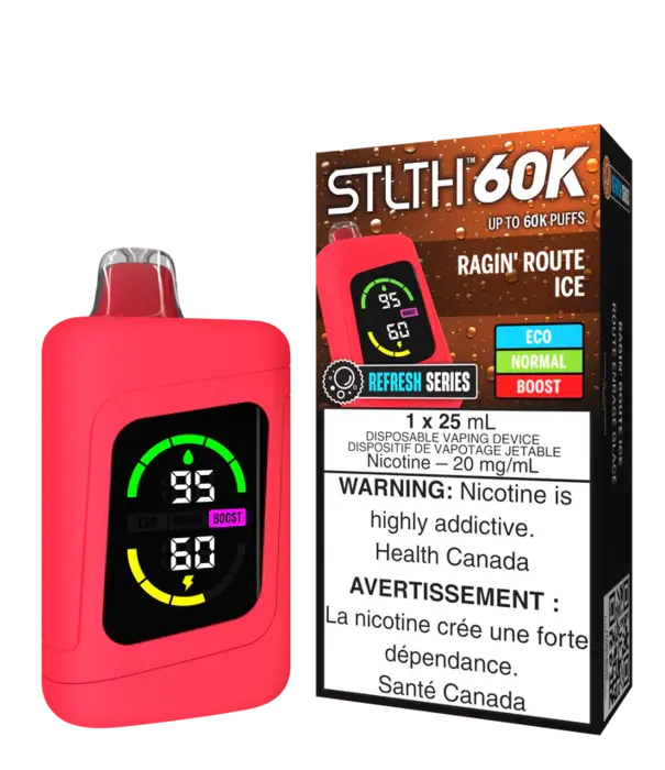 STLTH Ragin’ Route Ice STLTH 60k Rechargeable Disposable