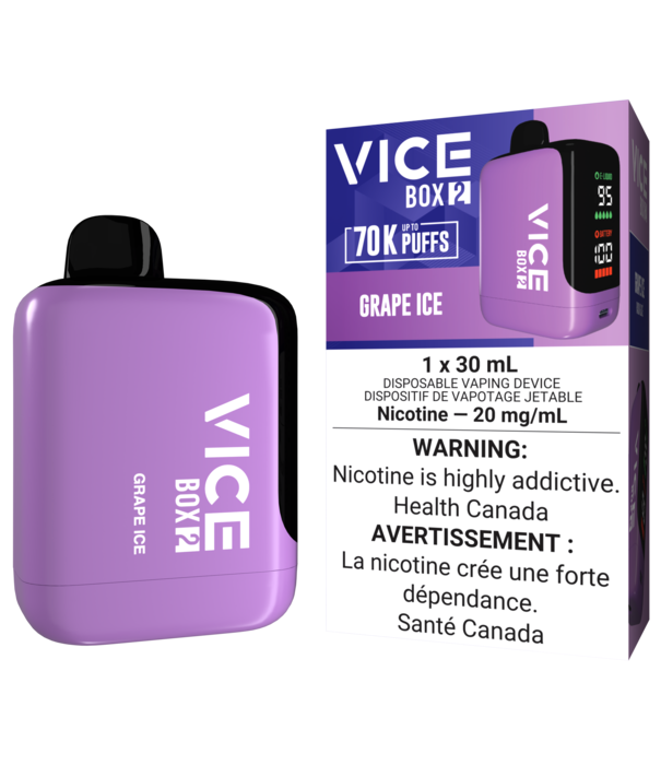 Vice Grape Ice Vice Box 302 70k Rechargeable Disposable