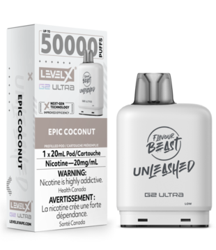 Epic Coconut Flavour Beast Unleashed Level X G2 Ultra 50k Disposable Vape Pod