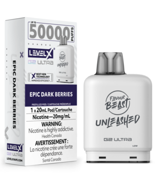 Epic Dark Berries Flavour Beast Unleashed Level X G2 Ultra 50k Disposable Vape Pod