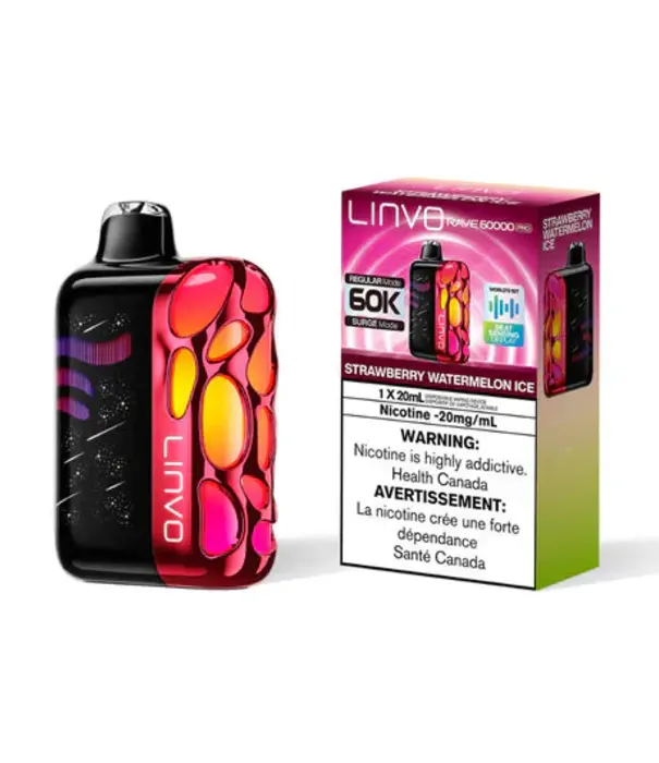 Linvo Strawberry Watermelon Ice Linvo Rave 60k Pro Rechargeable Disposable