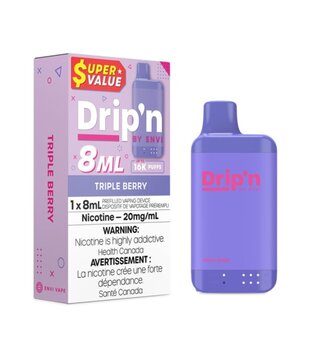 Triple Berry Drip’N by Envi 8ml 16k Rechargeable Disposable