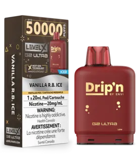 Vanilla RB Ice Drip’N Level X G2 Ultra 50k Disposable Vape Pod