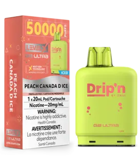 Peach Canada D Ice Drip’N Level X G2 Ultra 50k Disposable Vape Pod