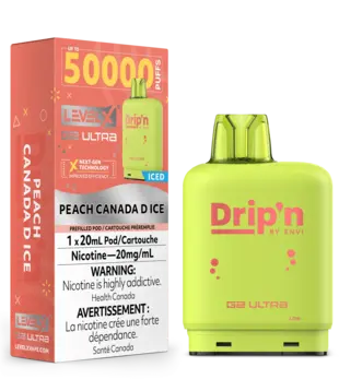 Peach Canada D Ice Drip’N Level X G2 Ultra 50k Disposable Vape Pod