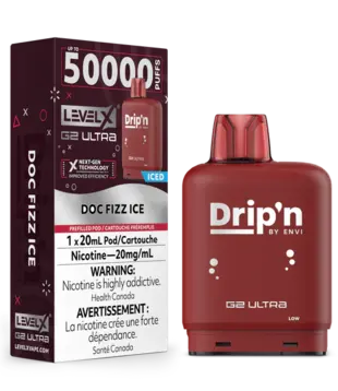 Doc Fizz Ice Drip’N Level X G2 Ultra 50k Disposable Vape Pod