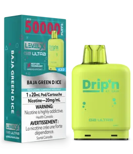 Baja Green D Ice Drip’N Level X G2 Ultra 50k Disposable Vape Pod