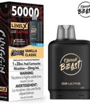 Vanilla Classic Ice Flavour Beast Chuggin Level X G2 Ultra 50k Disposable Vape Pod