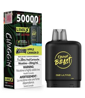 Apple Canada D Ice Flavour Beast Chuggin Level X G2 Ultra 50k Disposable Vape Pod