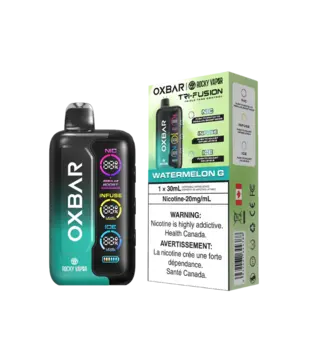 Watermelon G Rocky Vapor Ox Bar Tri-Fusion 30ml Rechargeable Disposable