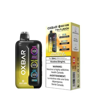 Pineapple Coconut Ice Rocky Vapor Ox Bar Tri-Fusion 30ml Rechargeable Disposable