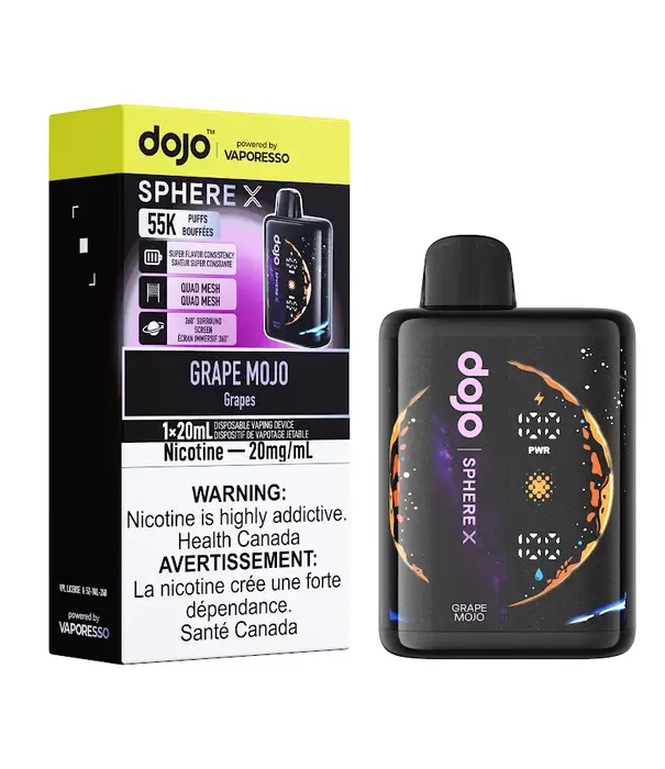 Grape Mojo Dojo Sphere X by Vaporesso 55k Rechargeable Disposable