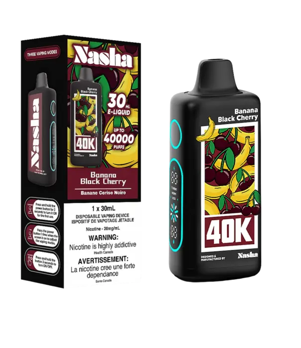 Boosted Banana Black Cherry Nasha 40k Rechargeable Disposable