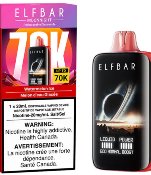 Elf Bar Watermelon Ice Elfbar Moon Night 70k Rechargeable Disposable