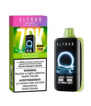 Strawberry Kiwi Ice Elfbar Moon Night 70k Rechargeable Disposable