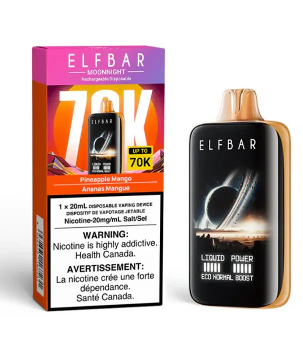 Elf Bar Pineapple Mango Elfbar Moon Night 70k Rechargeable Disposable