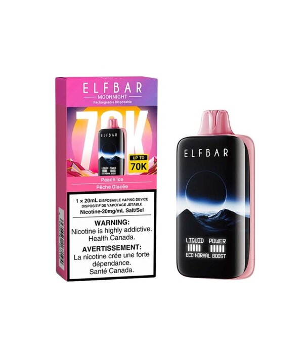 Elf Bar Peach Ice Elfbar Moon Night 70k Rechargeable Disposable