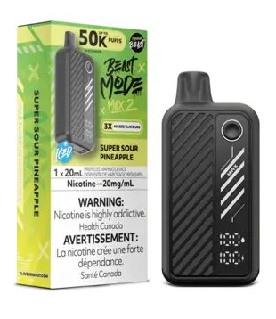 Super Sour Pineapple Ice Flavoir Beast Beast Mode Max 2 50k Rechargeable Disposable