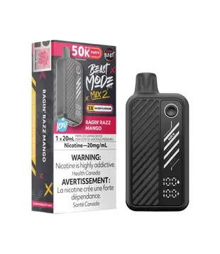 Ragin Razz Mango Flavour Beast Beast Mode Max 2 50k Rechargeable Disposable