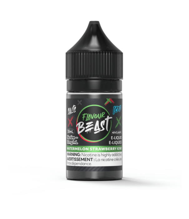 Flavour Beast Watermelon Strawberry Kiwi Ice 20mg Flavour Beast Nic Salt 30ml E-liquid