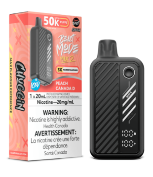 Peach Canada D Ice Flavour Beast Beast Mode Max 2 50k Rechargeable Disposable