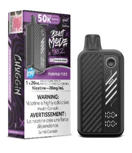 Purple Fizz Ice Flavour Beast Beast Mode Max 2 50k Rechargeable Disposable