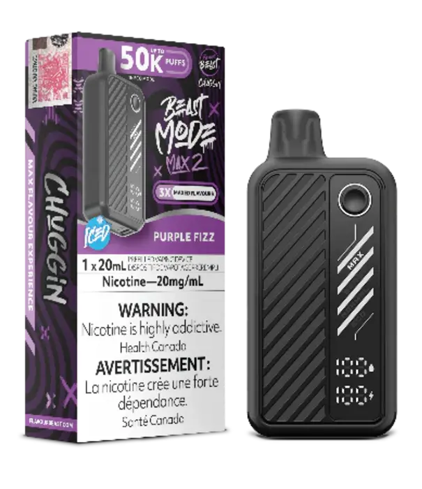 Flavour Beast Purple Fizz Ice Flavour Beast Beast Mode Max 2 50k Rechargeable Disposable