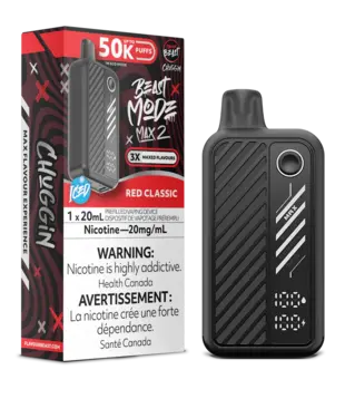 Red Classic Ice Flavour Beast Beast Mode Max 2 50k Rechargeable Disposable