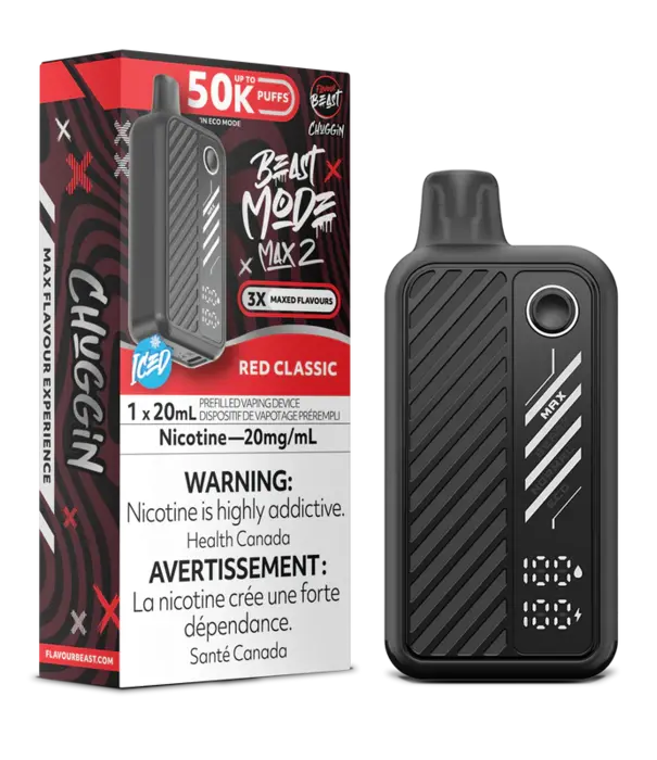 Flavour Beast Red Classic Ice Flavour Beast Beast Mode Max 2 50k Rechargeable Disposable