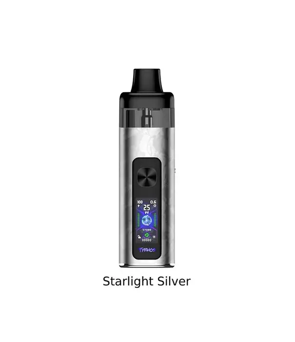 Starlight Silver Uwell Typhos 25w Open Pod Kit (CRC)