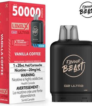 Vanilla Cofffee Ice Flavour Beast Level X G2 Ultra 50k Disposable Vape Pod