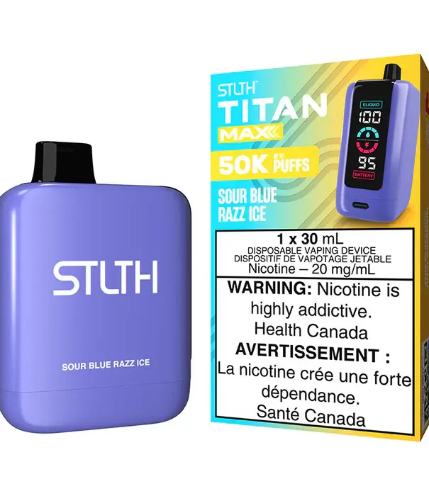 STLTH Sour Blue Razz Ice STLTH Titan Max 50k Rechargeable Disposable