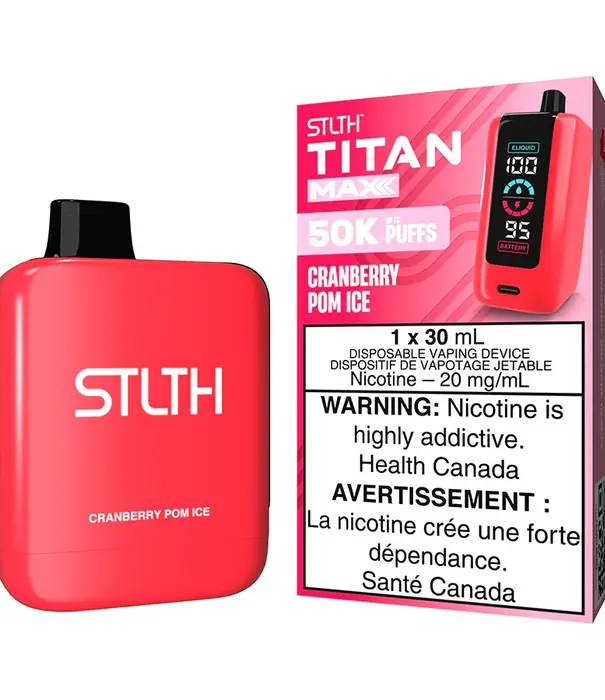 STLTH Cranberry Pom Ice STLTH Titan Max 50k Rechargeable Disposable