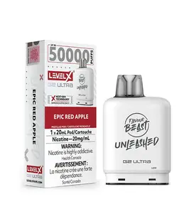 Epic Red Apple Flavour Beast Unleashed Level X G2 50k Disposable Vape Pod