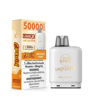 Orange Bake Flavour Beast Unleashed Cravin Level X G2 50k Disposable Vape Pod