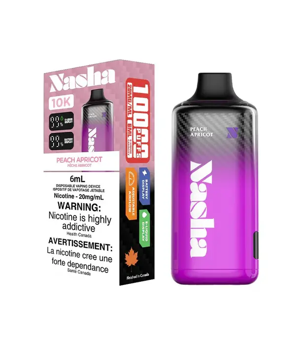 Boosted Peach Apricot Nasha 10k Rechargeable Disposable