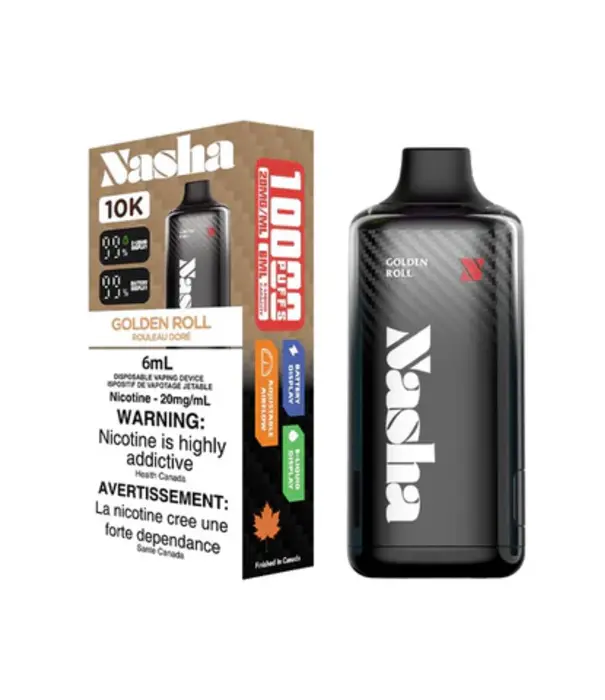 Boosted Golden Roll Nasha 10k Rechargeable Disposable