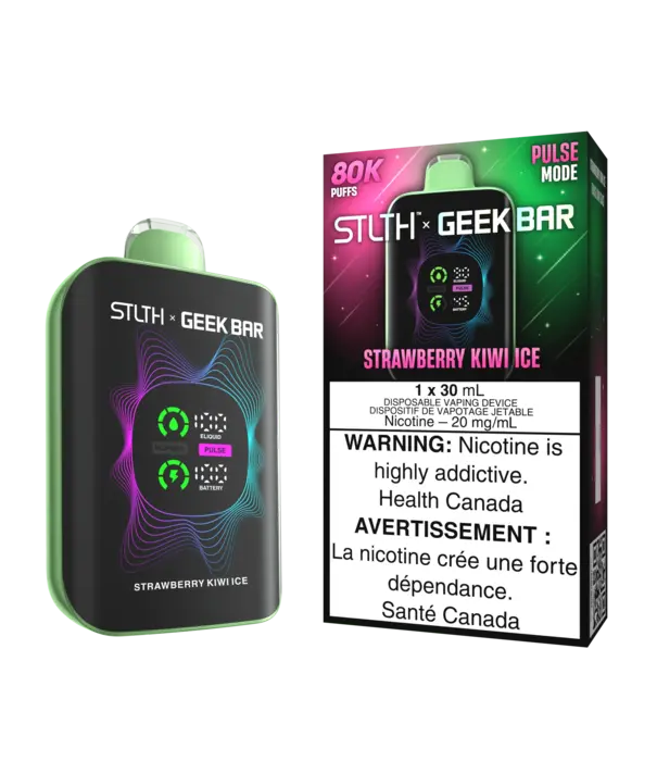 STLTH Strawberry Kiwi Ice STLTH X Geekbar 80k Rechargeable Disposable