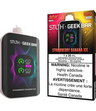 Strawberry Banana Ice STLTH X Geekbar 80k Rechargeable Disposable