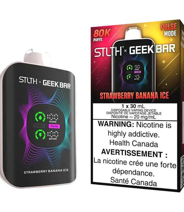 STLTH Strawberry Banana Ice STLTH X Geekbar 80k Rechargeable Disposable