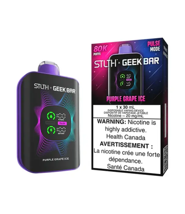 STLTH Purple Grape Ice STLTH X Geekbar 80k Rechargeable Disposable